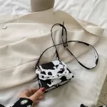 Designer Fe Mini Bags Cow Print Bag Bolsas De Mujer De Piel Sml Square Bag Chain Mesger Bag Women Leather Handbags