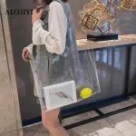 New Brand Designer Transparent PVC MMER CA Transparent Large Handbags Lady Beach Oulder Bags Big NGS