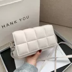 Plaid Bag Women Spring New Trend Wild Oulder Bag Ladies Design Mesger Sml Square Bag Luxury Handbag