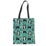 Whereisart Women Handbags Canvas Austrian Epherd Printing Large Ca En Tote Bags For Ladies Oulder Bags Fe
