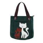 New Canvas Oulder Bag Cute Cat Fe Handbag Print SML Reusable Ca NG BAG FE MUMMY BAG