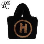 H Tote Bags Chain Women Bags Soft Fluffy Bags New Winter Bags for Women Furry Bags Luxury Handbag Fur Oulders Bags