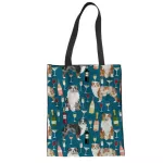 Whereisart Women Handbags Canvas Austrian Epherd Printing Large Ca En Tote Bags For Ladies Oulder Bags Fe