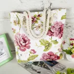 Brand New Mer Folding Women Handbag Tote Ladies Ca Flower Printing Canvas Graffiti Luxury Oulder Bear