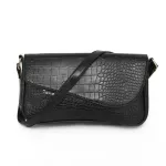 Vintage Crocodile Pattern Women Baguette Quity Pu French Oulder Bag