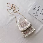 Wea Luxury Crossbody Bags for Women Tweed Won Tote Pearls Bag SML Designer Handbags Chains Fe Mesger Bags