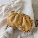 Inu Gold Chain Pu Leather Bags for Women New Luxury Fe bag CR Handbags Travel Hand Bag Woman Oulder Bag