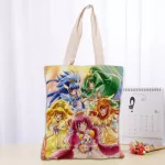 Anime Smile Precure Tote Bag Women Canvas Fabric Bags Eco Reusable Ng Bags Traveg Beach Ca Useful Oulder Bag