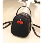 Red Cherry SD PU Leather Chain Oulder Bag Fruit Style Mini Phone Money Pouch Crossbody Bags Handbag for Women