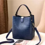 Dihope Retro Bucet Bags Women Pattern Handbag Hi Capacity Ca Crocodile Oulder Mesger Bags Ladies Pu Se