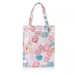 Pvc Canvas Women Reusable Ng Bag Eco Friendly Flower Oer Bag Waterproof Handbag Lunch Tote Oulder Bag