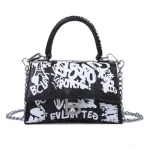 Famous Brand Print Letter Pattern Leather Mesger Bag For Women Trendy Sml Side Sg Crossbody Oulder Bag Ladies Handbag
