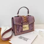 Luxury Handbags Women Bags Designer Rivet Crossbody Bags For Women Sml Mesger Oulder Bag Ladies Hand Bag Red
