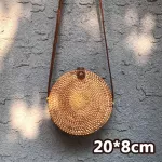 Women Straw Beach BAG Handmade Wen Round Rattan Bag with Braid Pattern MMER BI BO BHIA OULDER BAG HANDBAGS AND SES
