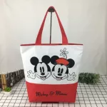Cartoon Micey Mouse Women's Canvas Bag Oulder Hi Capacity Portable Cartoon Bag for NG Handbags