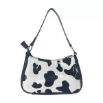 Retro Cow Pattern Women Mesger Handbags Sac Haruu Pu Leather Street Ca Solid Zier Oulder Bolsa Mujer New