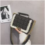 Ladies Chain Oulder Crossbody Bag Winter New Fe Square Tote Bag Won Pearl Women's Designer Handbag L722