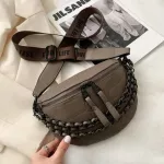 Women Hobos Vintage Letter Print Wide Staps Crossbody Bag Lady SML Handbag and SE Able Chain CHAIN ​​CH OULDER BAG