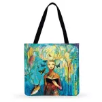 Retro Mermaid L Painting Art Tote Print Bag Women Ca Tote Ladies Oulder Bag Outdoor NG BEACH TOTE BAG
