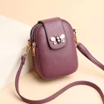 New Pu Leather Phone Bag Single Women Oulder Bags Crossbody Bags For Women Ses Pocet Flap Satchels Handbags