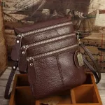 Cowhide Genuine Leather Women Mesger Bags Tassel Crossbody Bag Fe Oulder Bags for Women Clutch SML Handbags