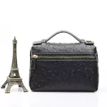 Xmesn Luxury Clutch Trendy Bag Genuine Ostrich Leather Ning Bag Large Size MAE UP BAG Custom Logo
