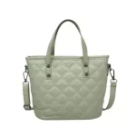 Women Oulder Bag Lattice Pattern Lady Pu Leather Travel NG Bags Large Capacity Portable -Handle Totes