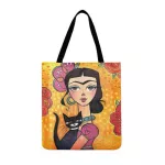 Ladies Oulder Bag South American Girl Printed Tote Bag For Women Ca Totes En Fabric Bag Foldable Ng Bag