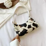 Anim Cow Pattern Women Totes Bags Clutch Handbag Ca Pu Leather Fe Underarm Oulder Se