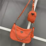 408 Women Underarm Bag Chain Oulder Mesger Bag Caus Handbags Women Bags Designer with Mini Pocet Oxford Cloth Dropps