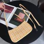 Fe Plaid Elnt Hobo Handbags for Women Retro MMER SML Underarm Oulder Bags Totes SE