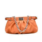 Hand Bags for Women Vintage Chain Oulder Bag Solid Cr Merssbody Bag Lady Cloud Pouch Fe Soft Leather Clutch