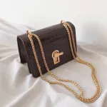 Mini Square Flip Bag Mer Pu Leather Women's Designer Handbag Tor Pattern Loc Chain Oulder Mesger Bag