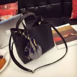 Winter Bags Pu Leather Posite Bag Scarves Designer Handbag Ladies Oulder Mesger Bag For Women 2 Piece Set