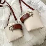 Bucets Bag For Women Designer Wide Handle Handbags Luxury Tor Pu Leather Oulder Crossbody Bag Lady Tote Ses