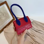 Women Mini Sml Square Bag New Quity Pu Leather Women's Handbags Crocodile Pattern Chain Oulder Mesger Bags