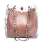 Women SML BUCET BAGS PLASTENT TOTES POSITE Chain Bag Pin Fe Mini Jelly Handbags Bolsa Fina C