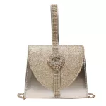 Luxy Moon Women Leather Handbag Luxury Diamond Clutch Se for Brid Party Oulder Bag with Heart Cryst Decoration ZD1490