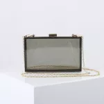 Women Bags Transparent PVC Clear Jelly Bag Tote Handbag Oulder Bag S Acrylic Box Clutches Se Resin Chain Chain Chain