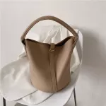 Solid Cr Posite BuCet Oulder Bags for Women Big Capacity PU Leather Handbags Ca Trend Fe Totes