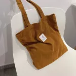 Hylhexyr Corduroy Tote Bag for Women Girls Oulder Bag with Inner Poce for for Work Lunch Travel and NG Grocery