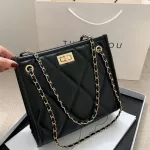Square Handbags For Women Chain Chain Strap Pu Leather Oulder Bag Solid Cr Rhombus Plaid Lady Crossbody Bag SML SE