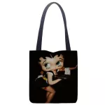 Hot Bag Betty Boop Handbag Printing Soft Open Pocet Ca Tote Double Oulder Strap for Women Student