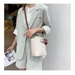 Elnt Fe Stone Pattern Tote Bucet Bag New Quity Pu Leather Women's Designer Handbag Loc Oulder Bag Women's Bag