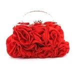 Elnt Sil Clutch Bag Wedding Ning Bags for Women SML Handbags Soft RF Rose Flor SE BAGS with Chain Fe