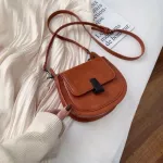 Saddle Bags For Women Crossbody Mini Pu Leather Oulder Mesger Bag Fe Handbags Solid Cr Cross Body Bag