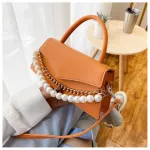 Toyoosy Sweet Lady Pearl Mesger Bags Hi Quity Matte Leather Women's Designer Handbag Vintage Oulder Bags