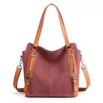 New Women's Oulder Bags Canvas Fe Crossbody Mesger Bag -Handle Bags Hi Quity Leire Handbags Ladies Totes