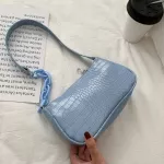 Gure Vintage Crocodile Pattern Baguette Bag Pu Leather Oulder Bags for Women Chain Chain Chain Design Luxury Lady Hand Bag Totes