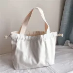 Portable Sml Cloth Canvas Bag Solid Cr Mini CA Tote Dratring Bags Thic Mini Art Cr Jelly Lunch Bag Handbag